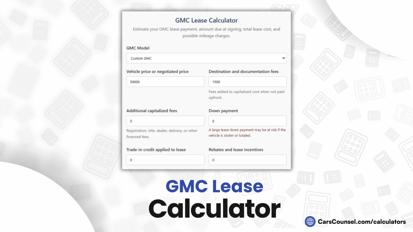 GMC Lease Calculator