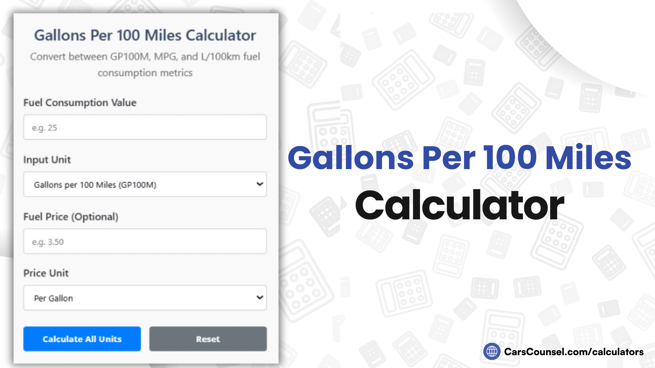 Gallons Per Miles Calculator