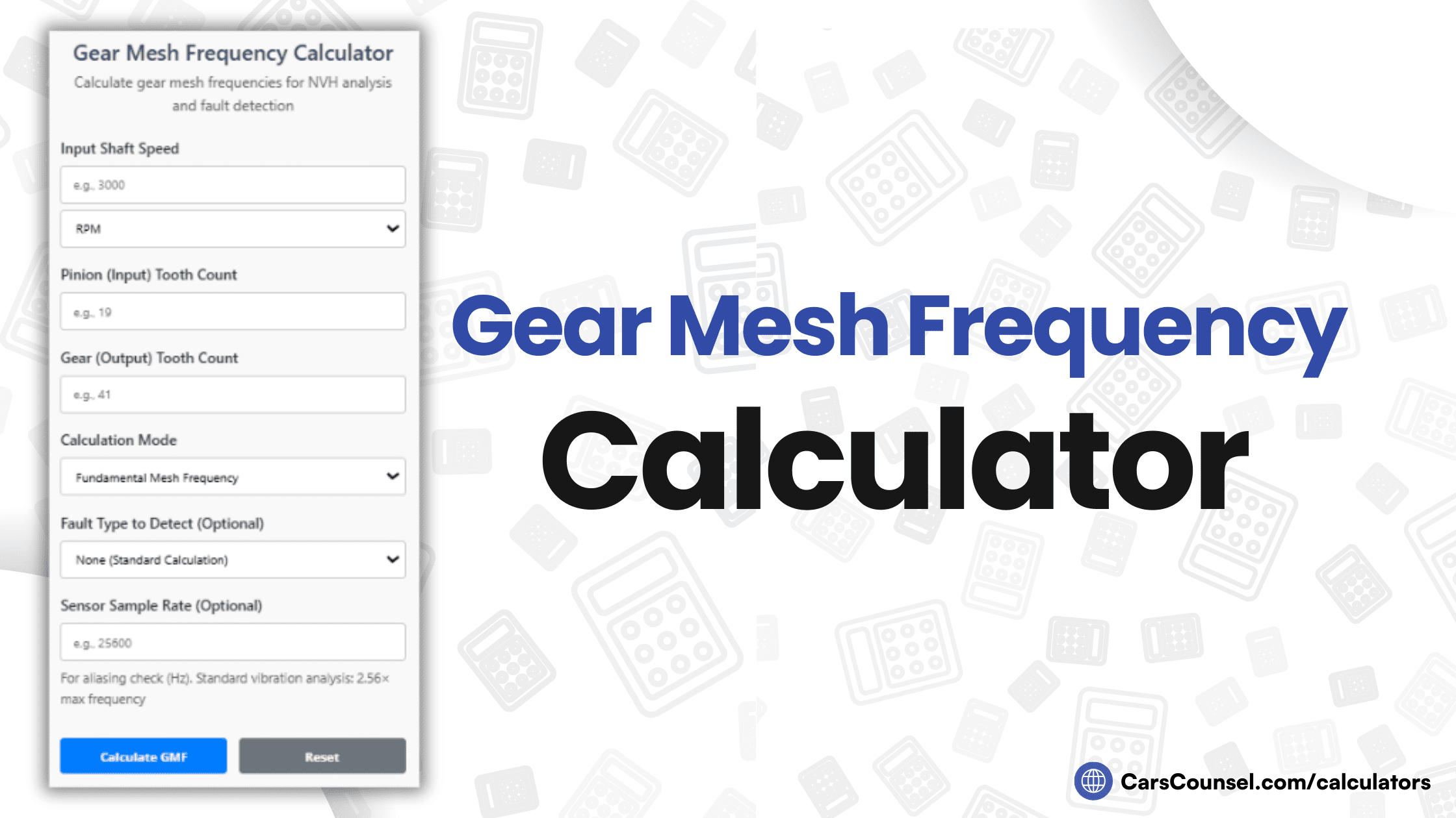 Gear Mesh Frequency Calculator