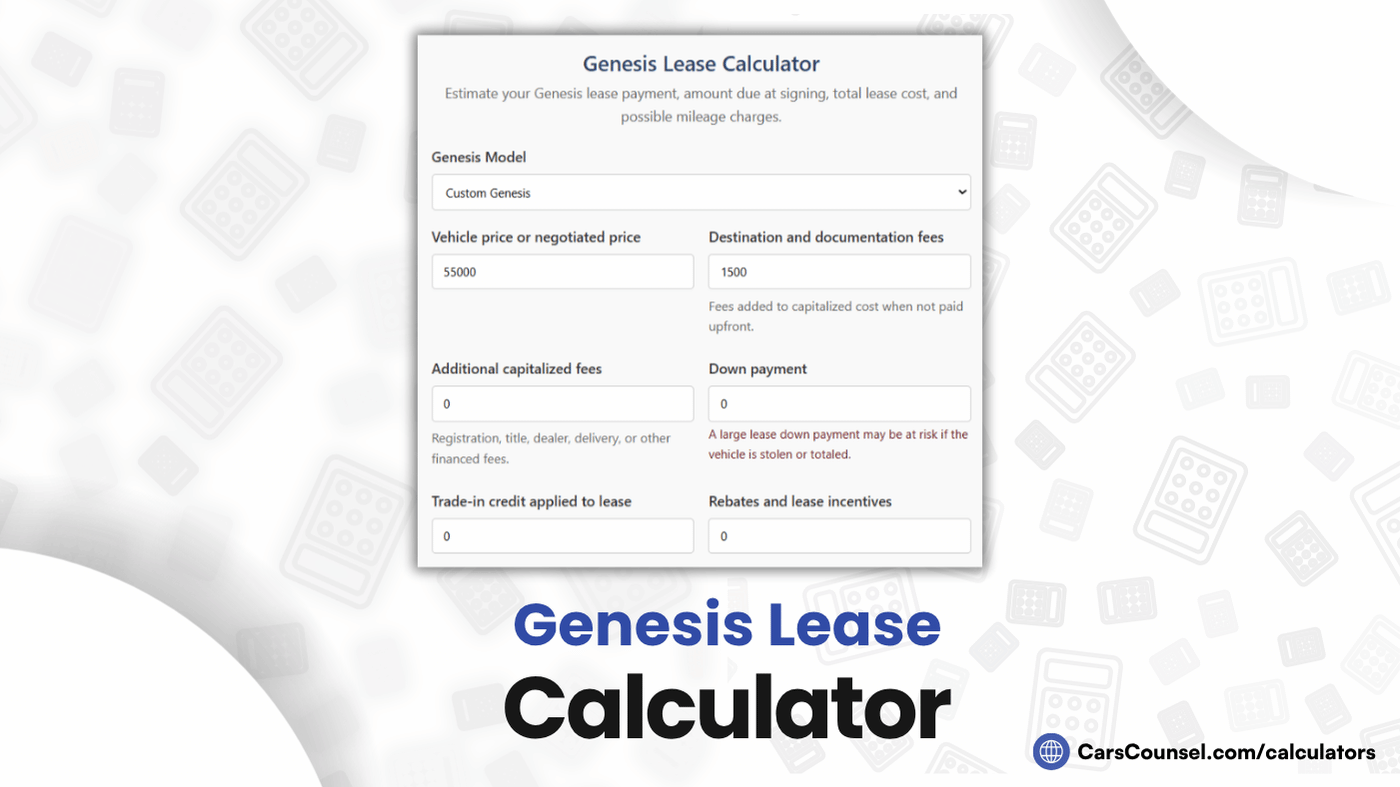Genesis Lease Calculator
