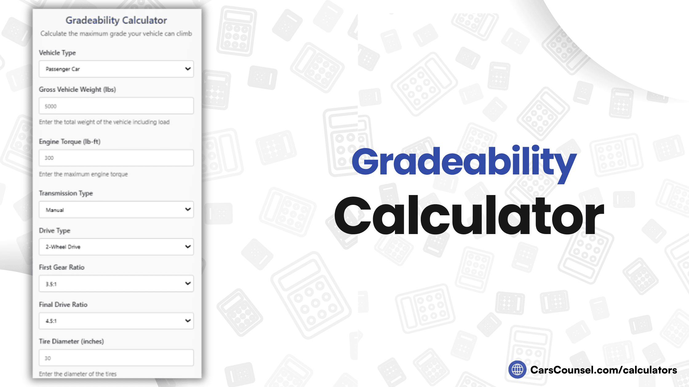 Gradeability Calculator