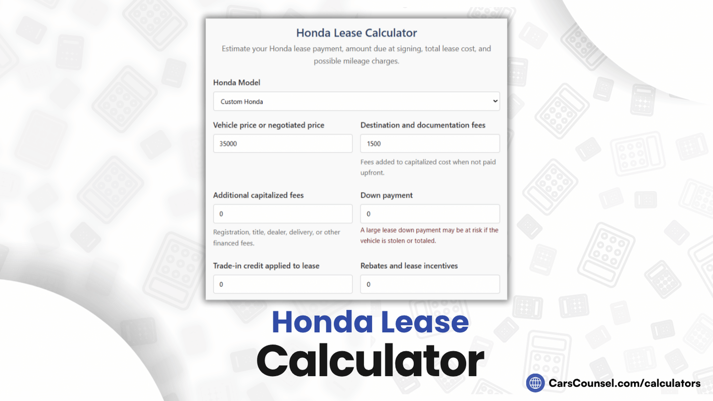 Honda Lease Calculator