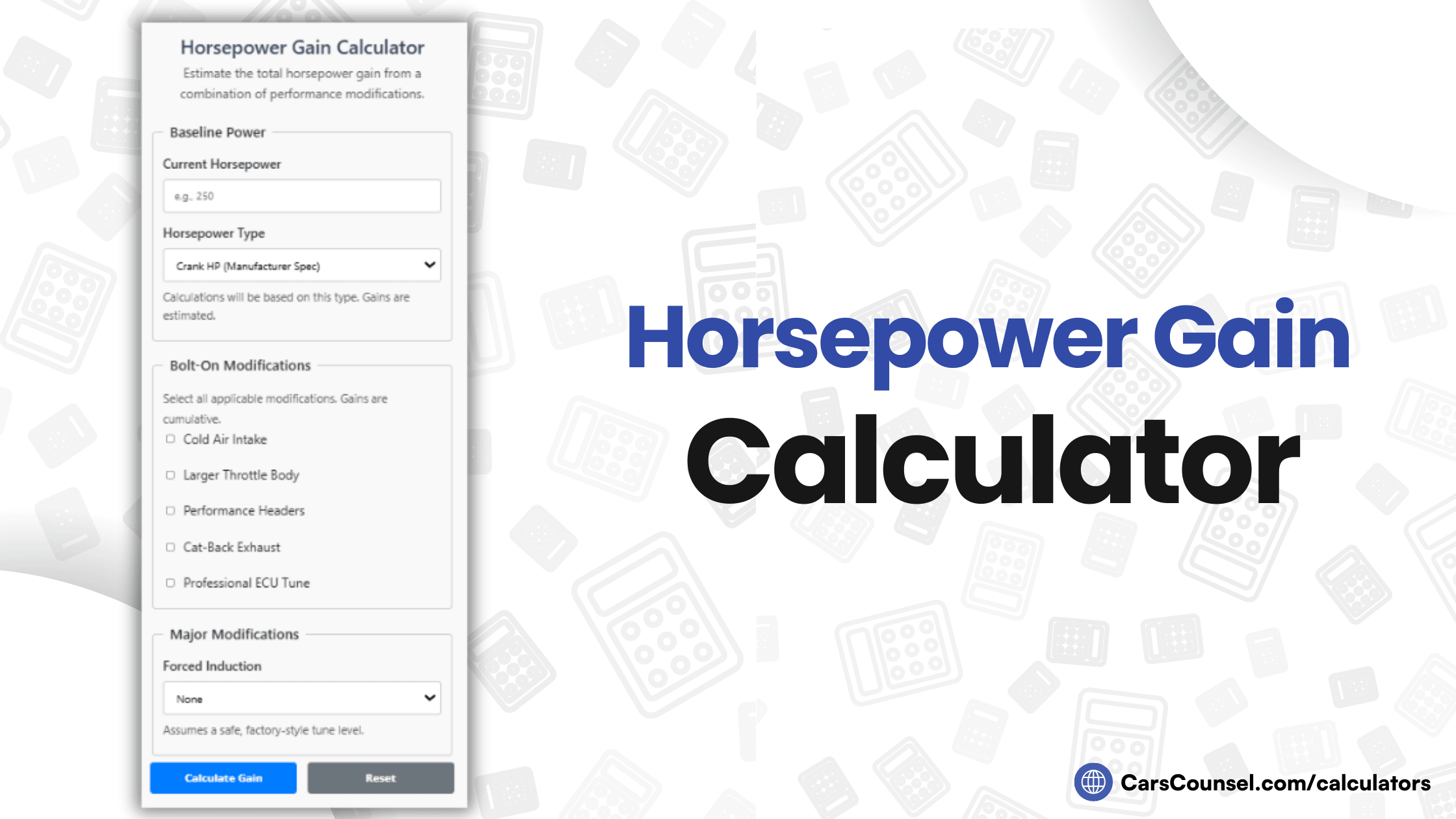 Horsepower Gain Calculator