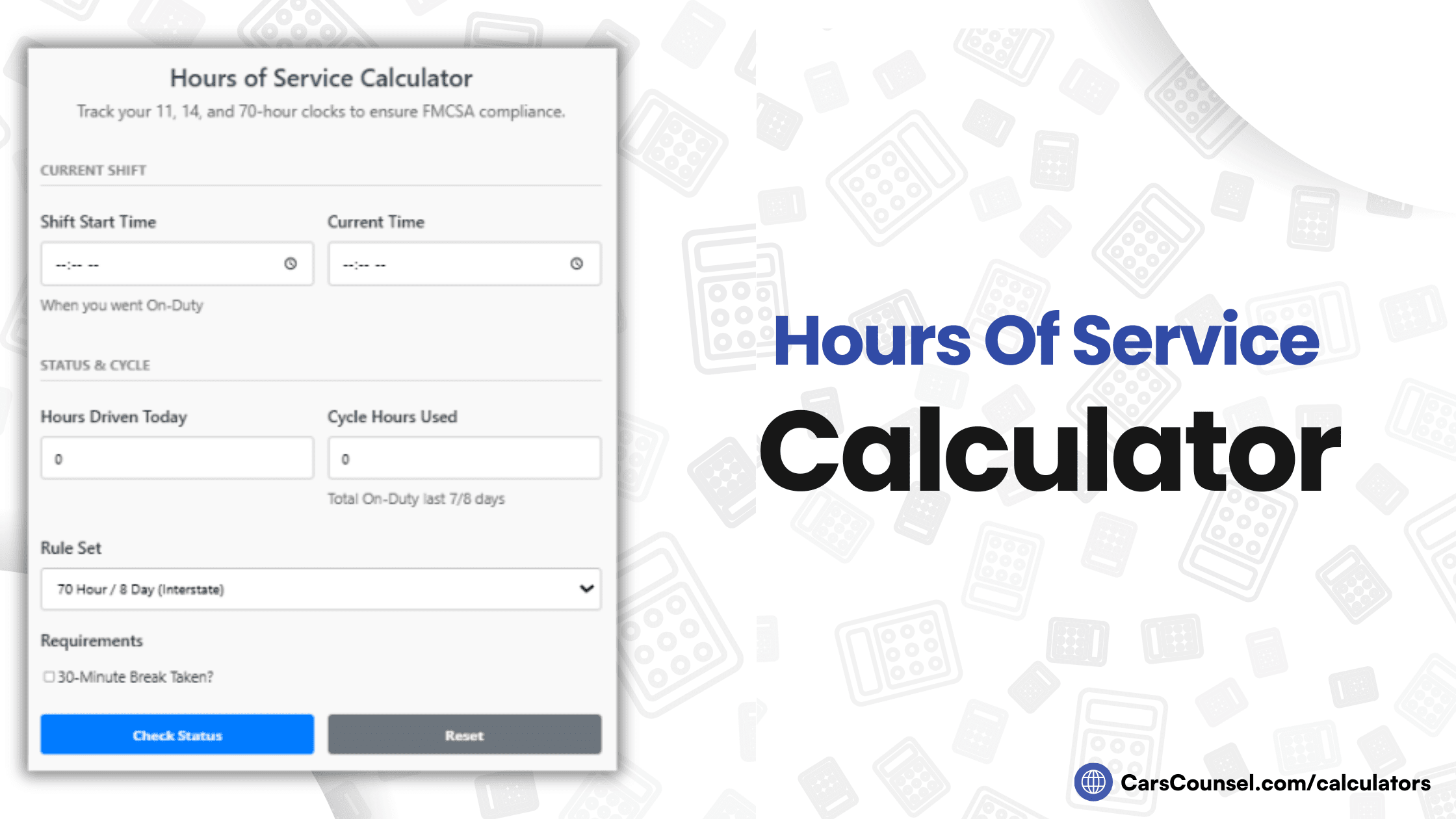 Hours Of Service Calculator