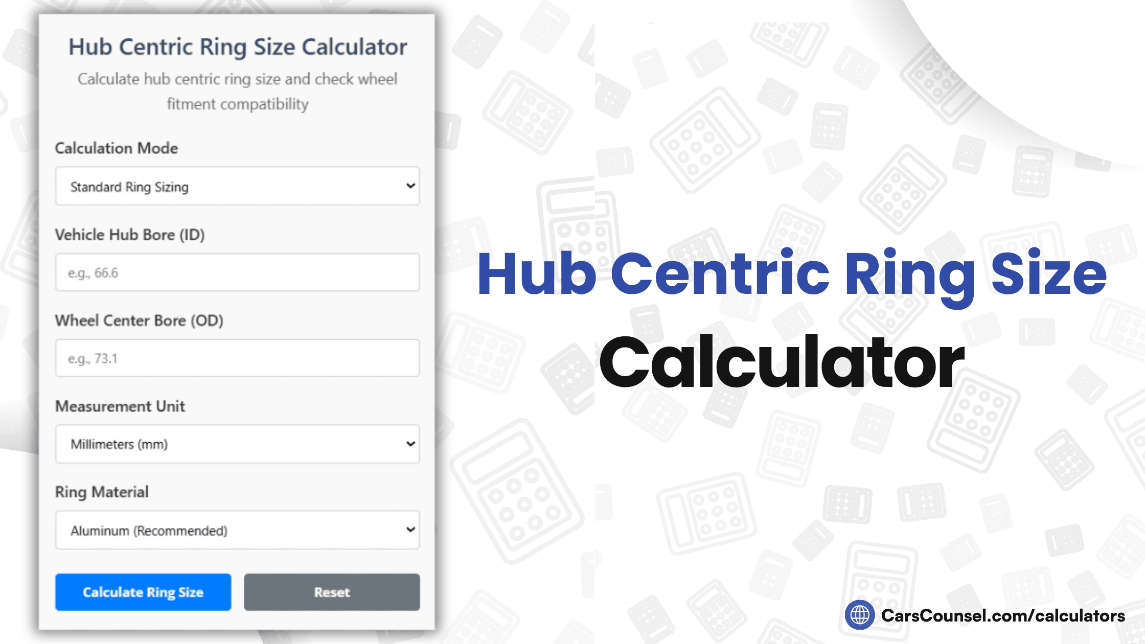 Hub Centric Ring Size Calculator