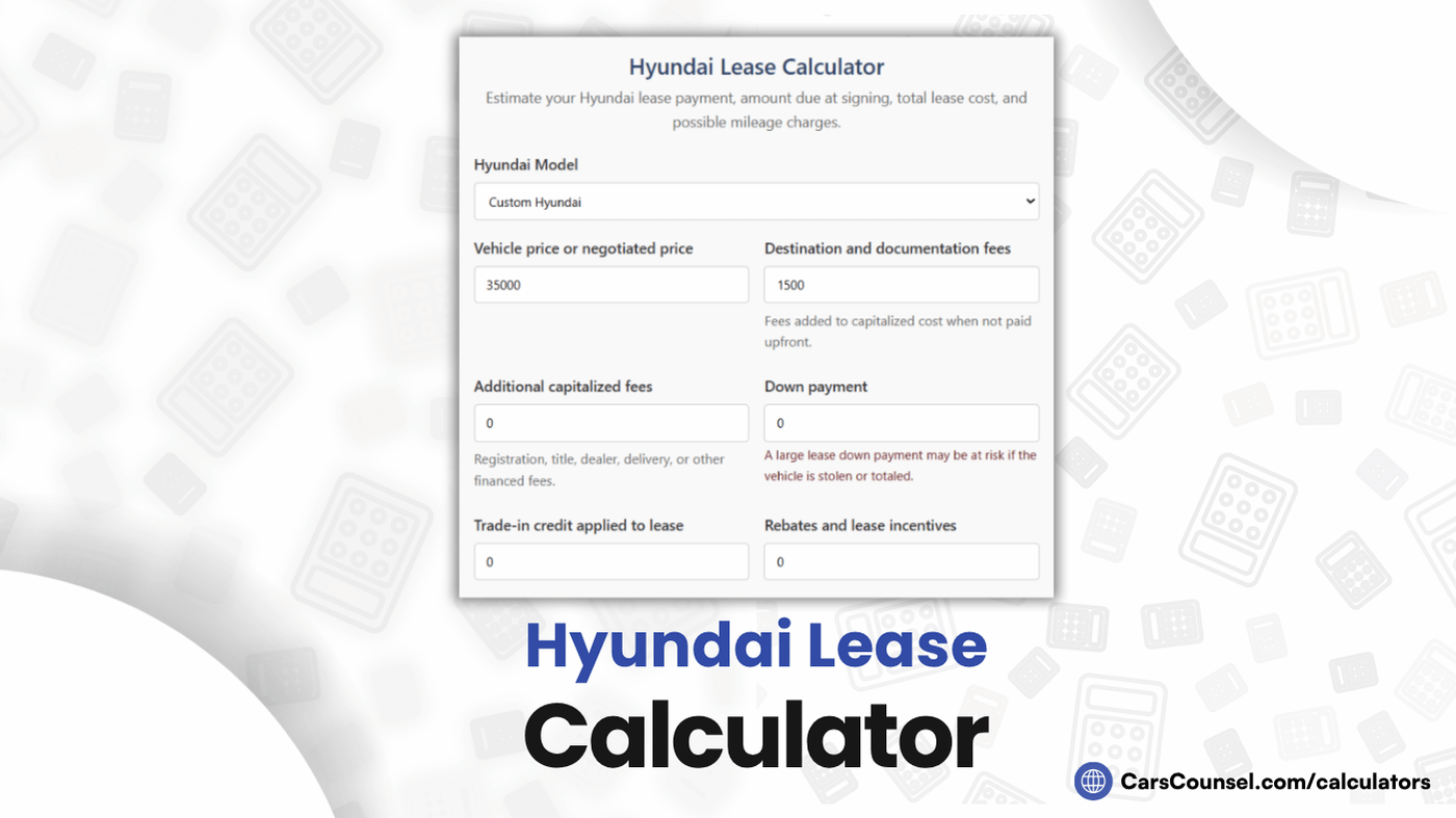 Hyundai Lease Calculator