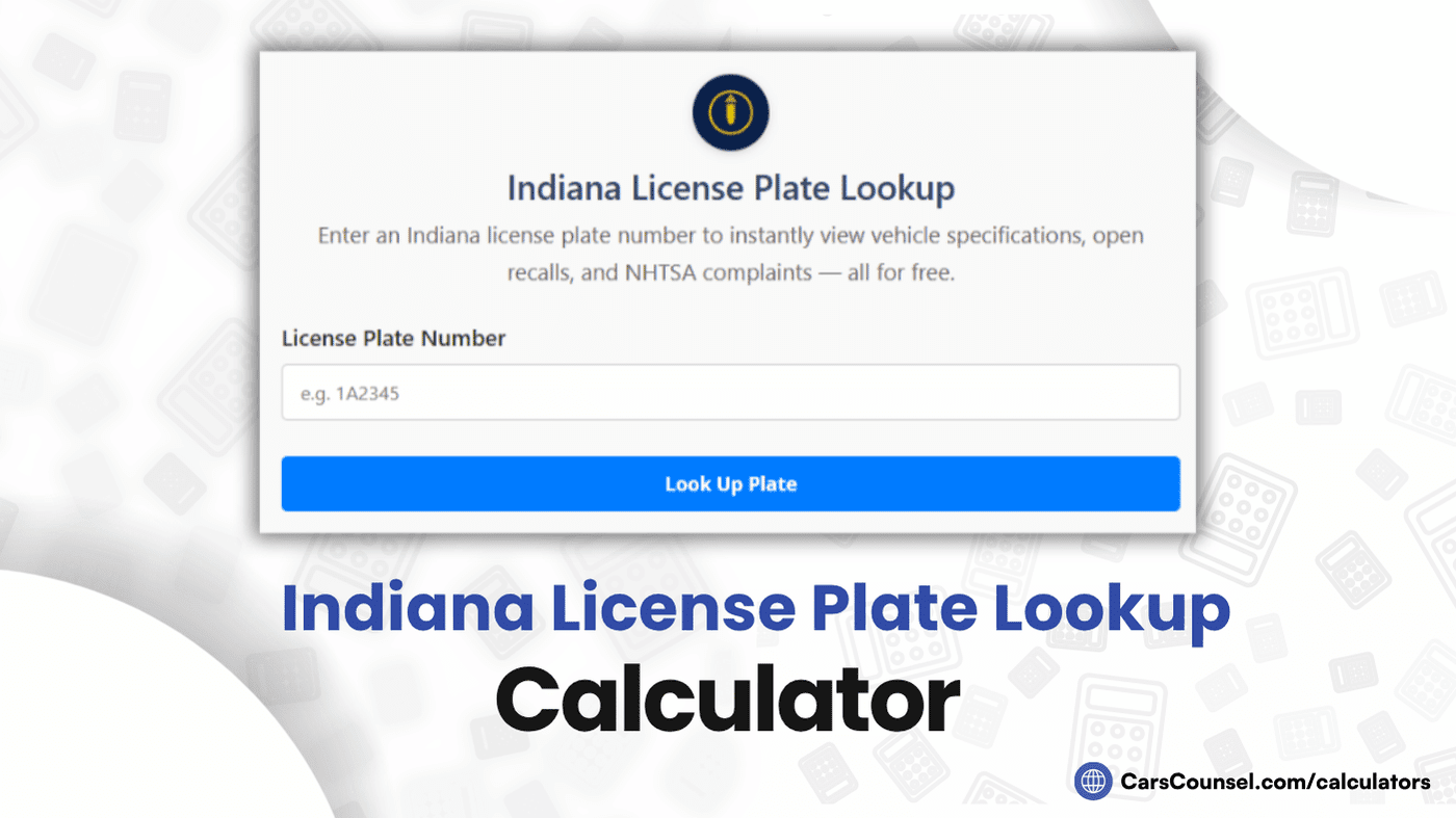Indiana License Plate Lookup