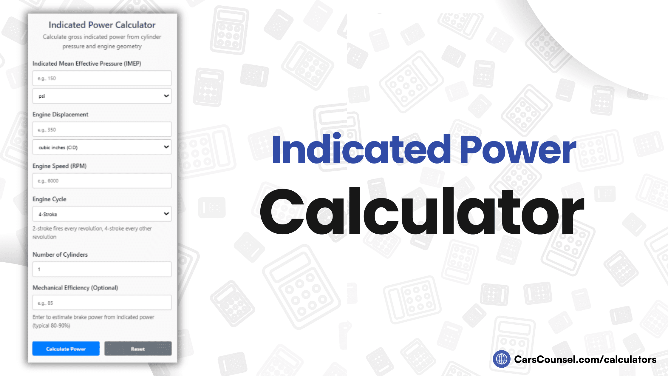 Indicated Power Calculator