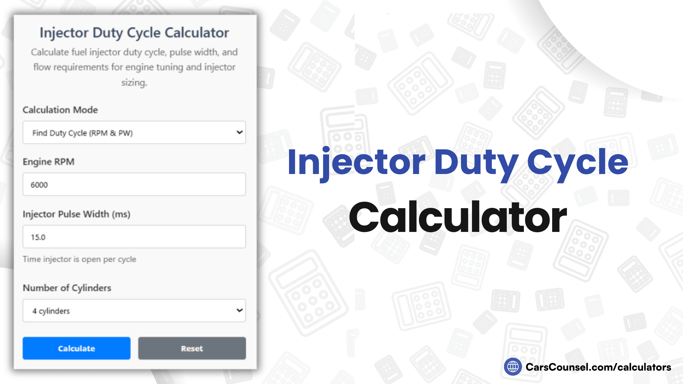 Injector Duty Cycle Calculator