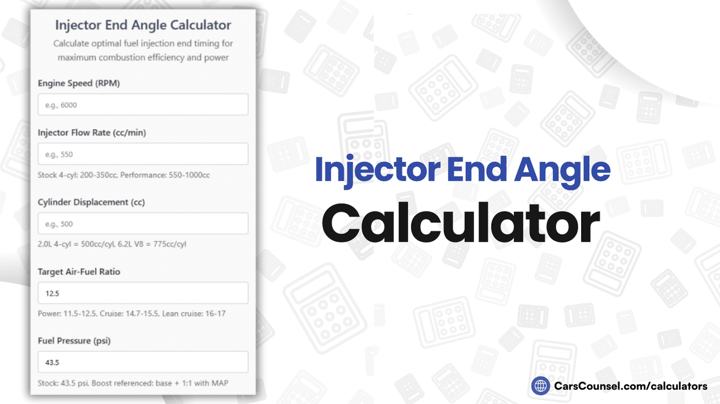 Injector End Angle Calculator