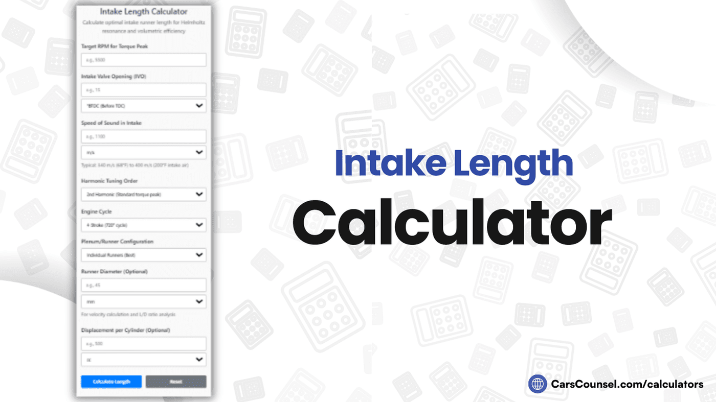 Intake Length Calculator