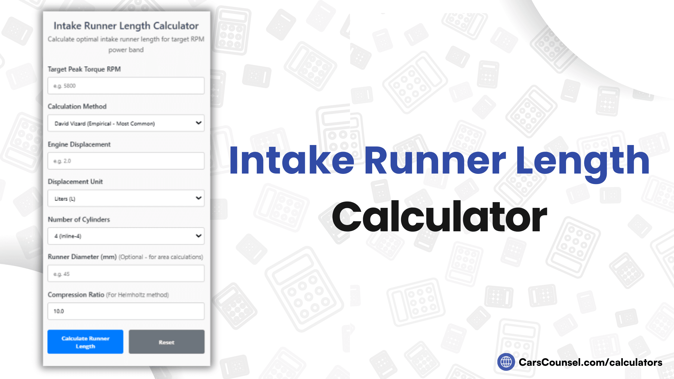 Intake Runner Length Calculator