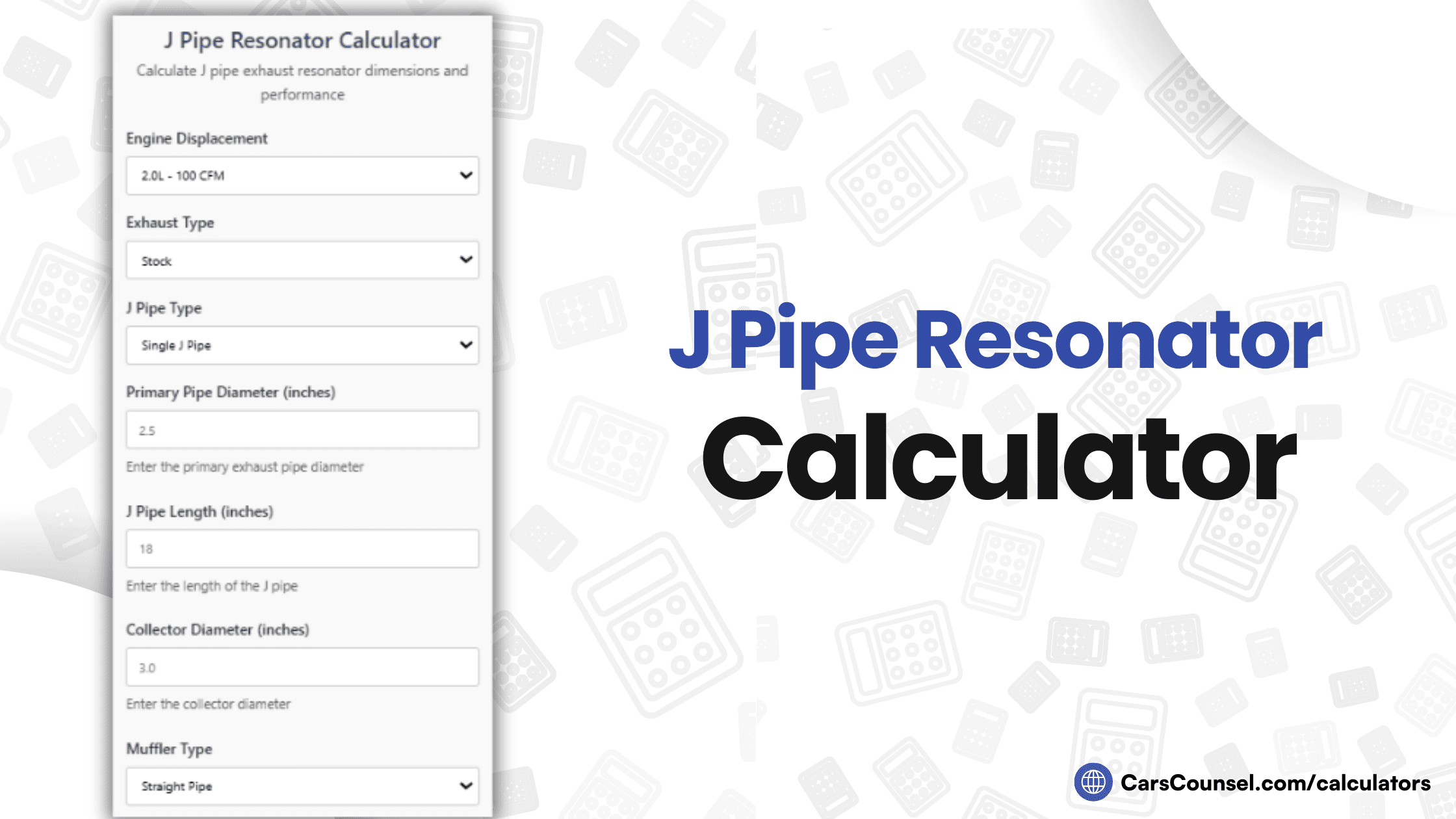 J Pipe Resonator Calculator