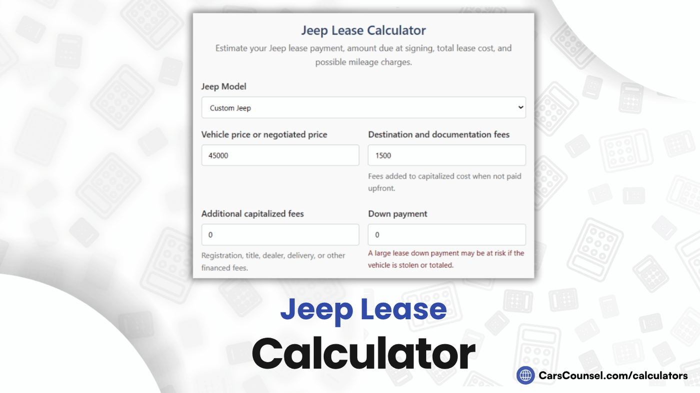 Jeep Lease Calculator