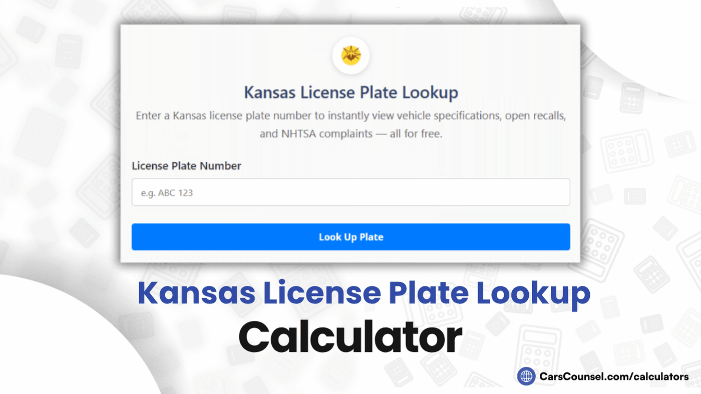 Kansas License Plate Lookup