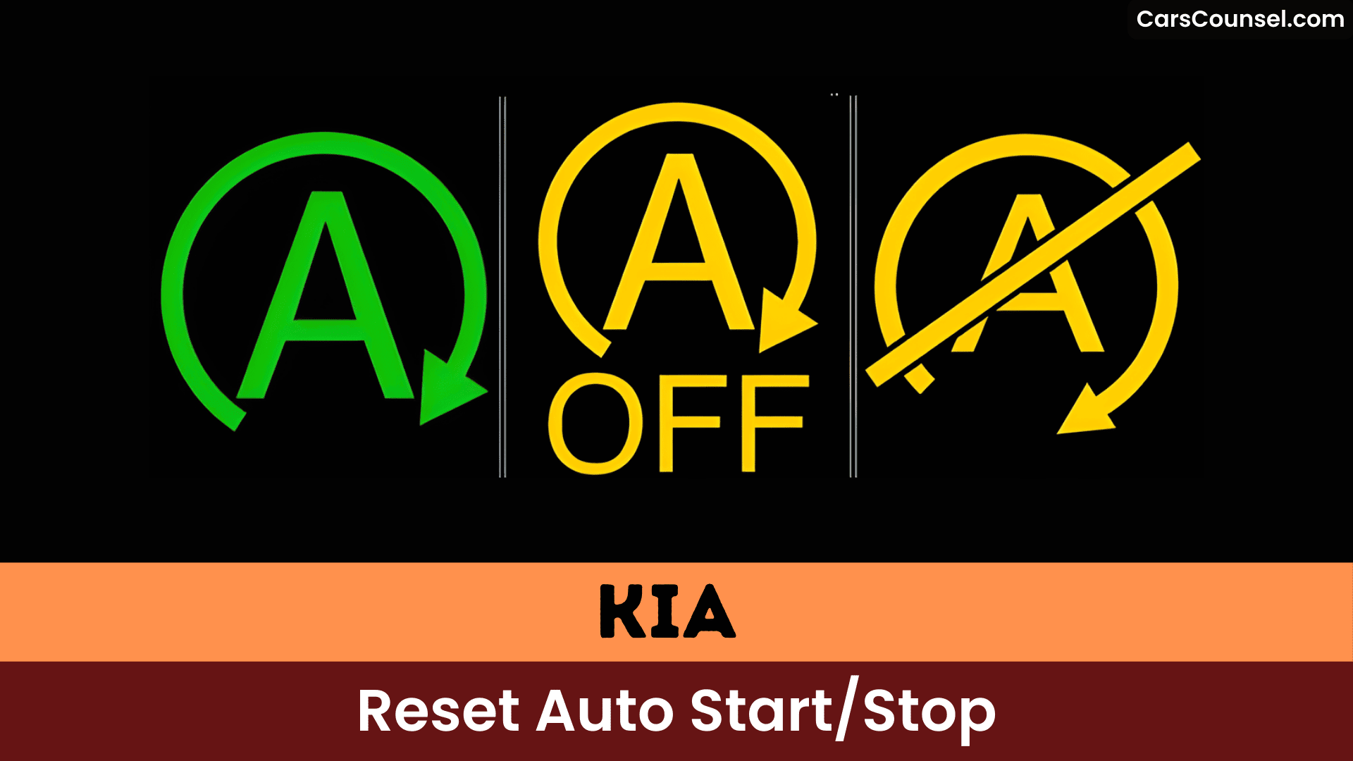 Kia Reset Auto Start Stop