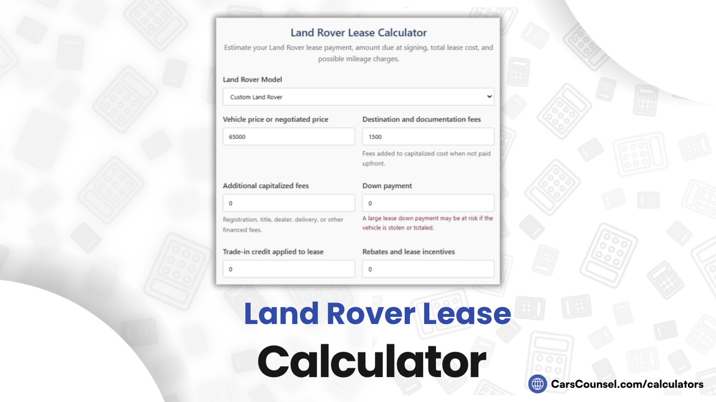 Land Rover Lease Calculator