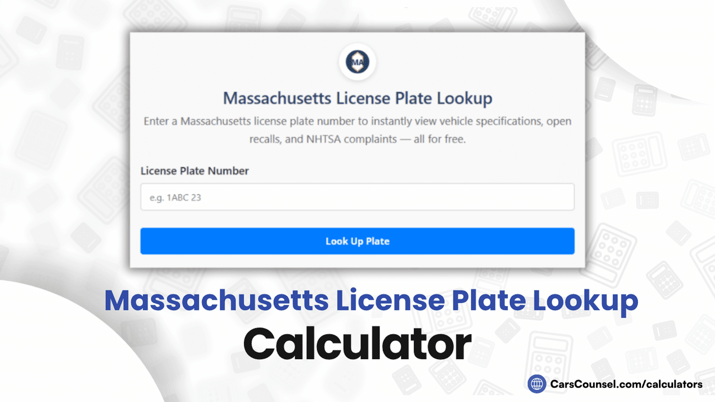 Massachusetts License Plate Lookup