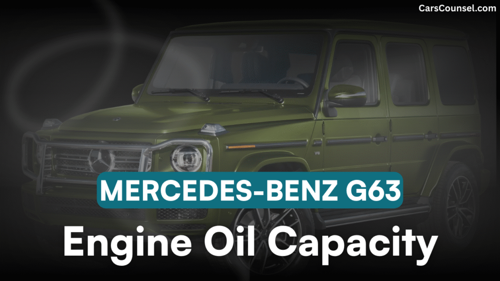 Mercedes Benz G63 Car Engine Oil Capacity