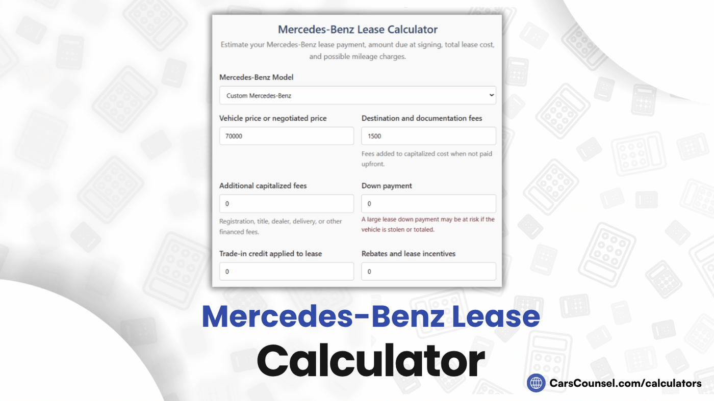 Mercedes Benz Lease Calculator