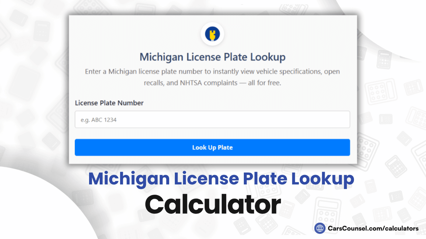 Michigan License Plate Lookup