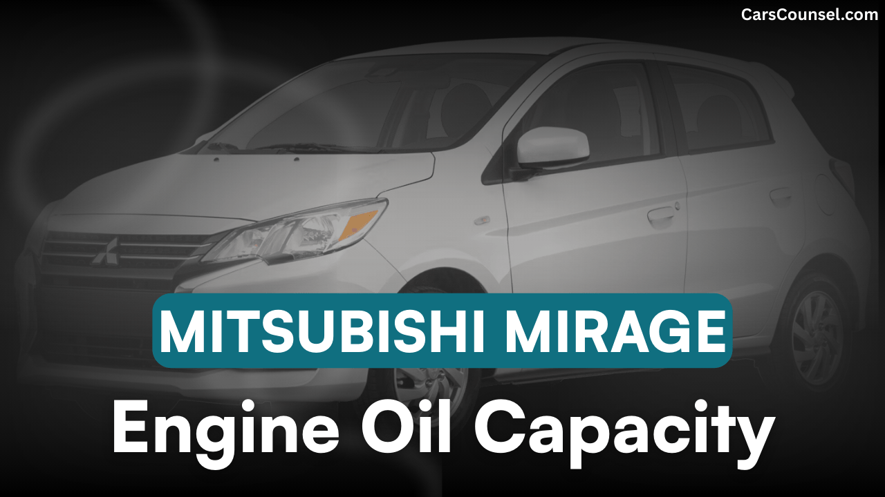 Mitsubishi Mirage Car Engine Oil Capacity