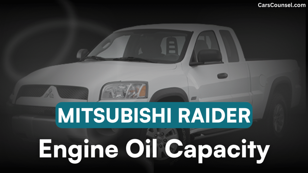 Mitsubishi Raider Car Engine Oil Capacity