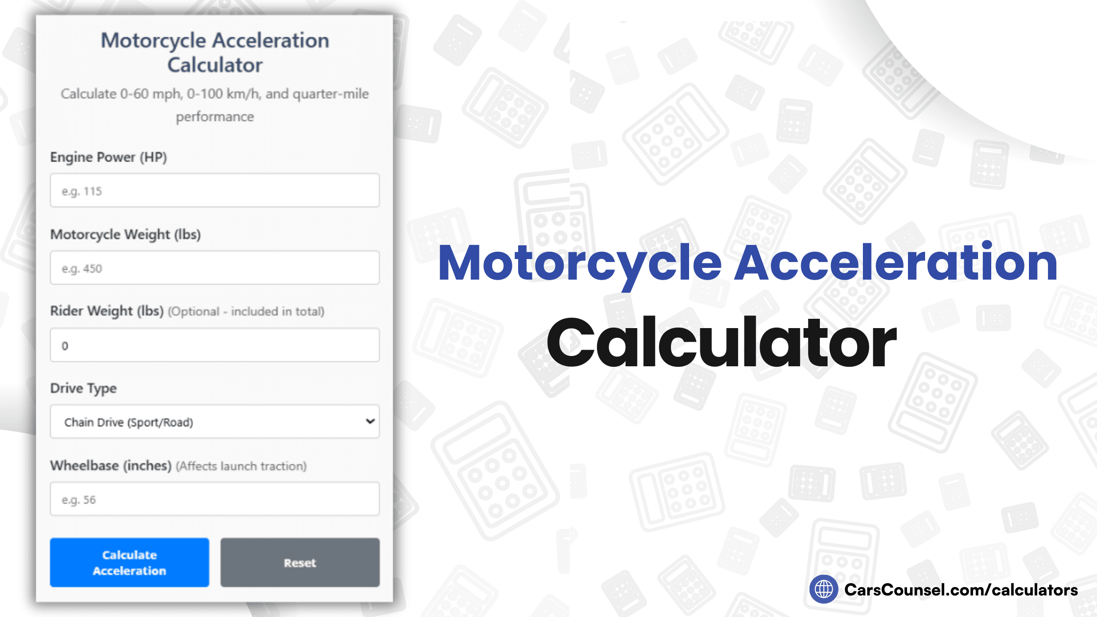 Motorcycle Acceleration Calculator