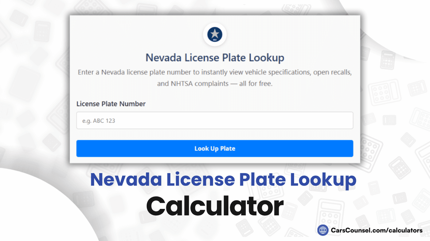 Nevada License Plate Lookup