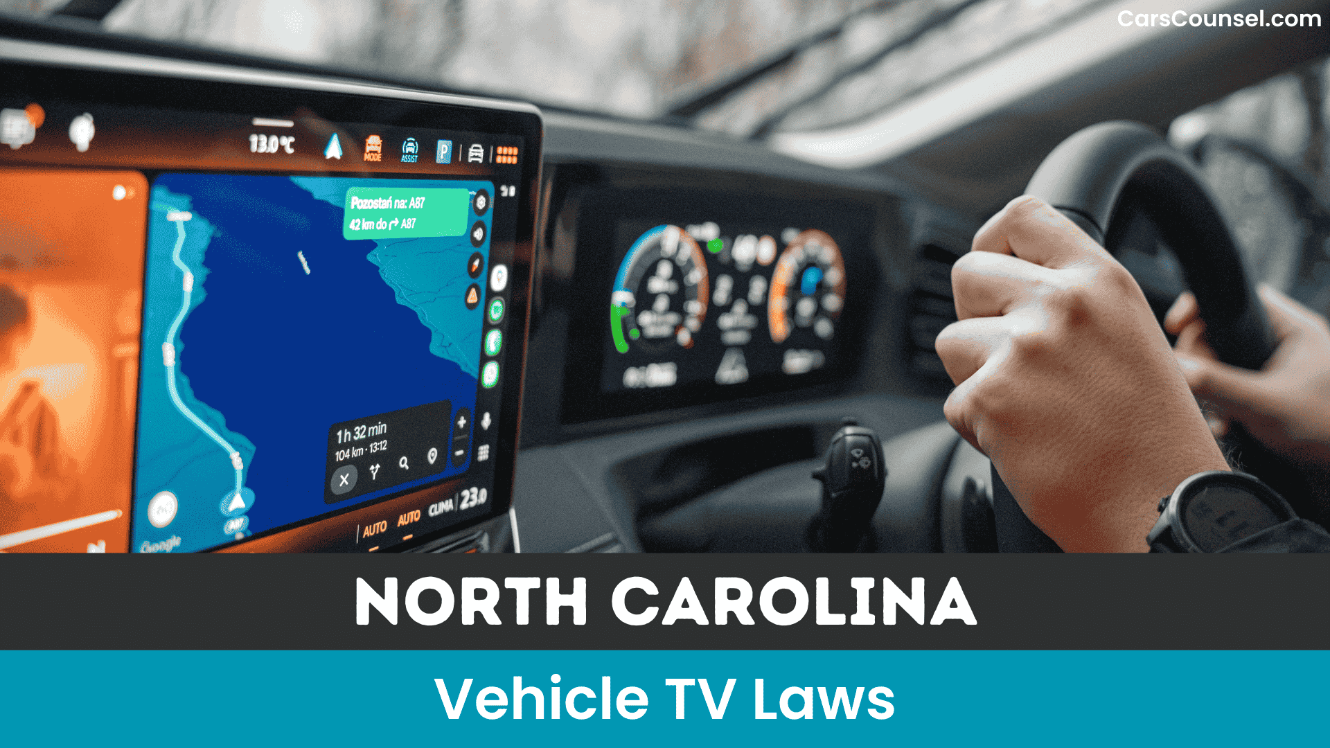 North Carolina Vehicle TV Laws