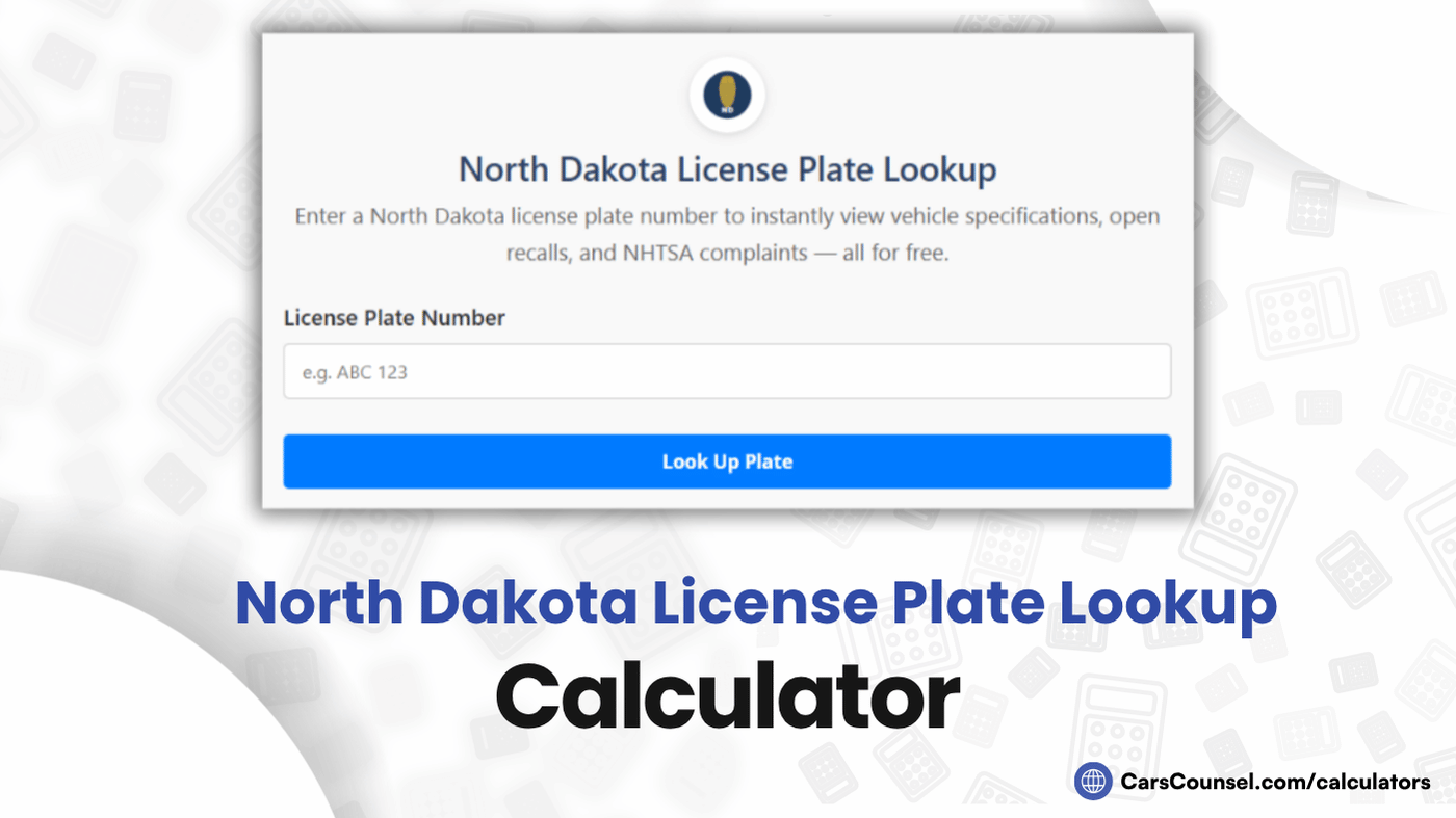 North Dakota License Plate Lookup