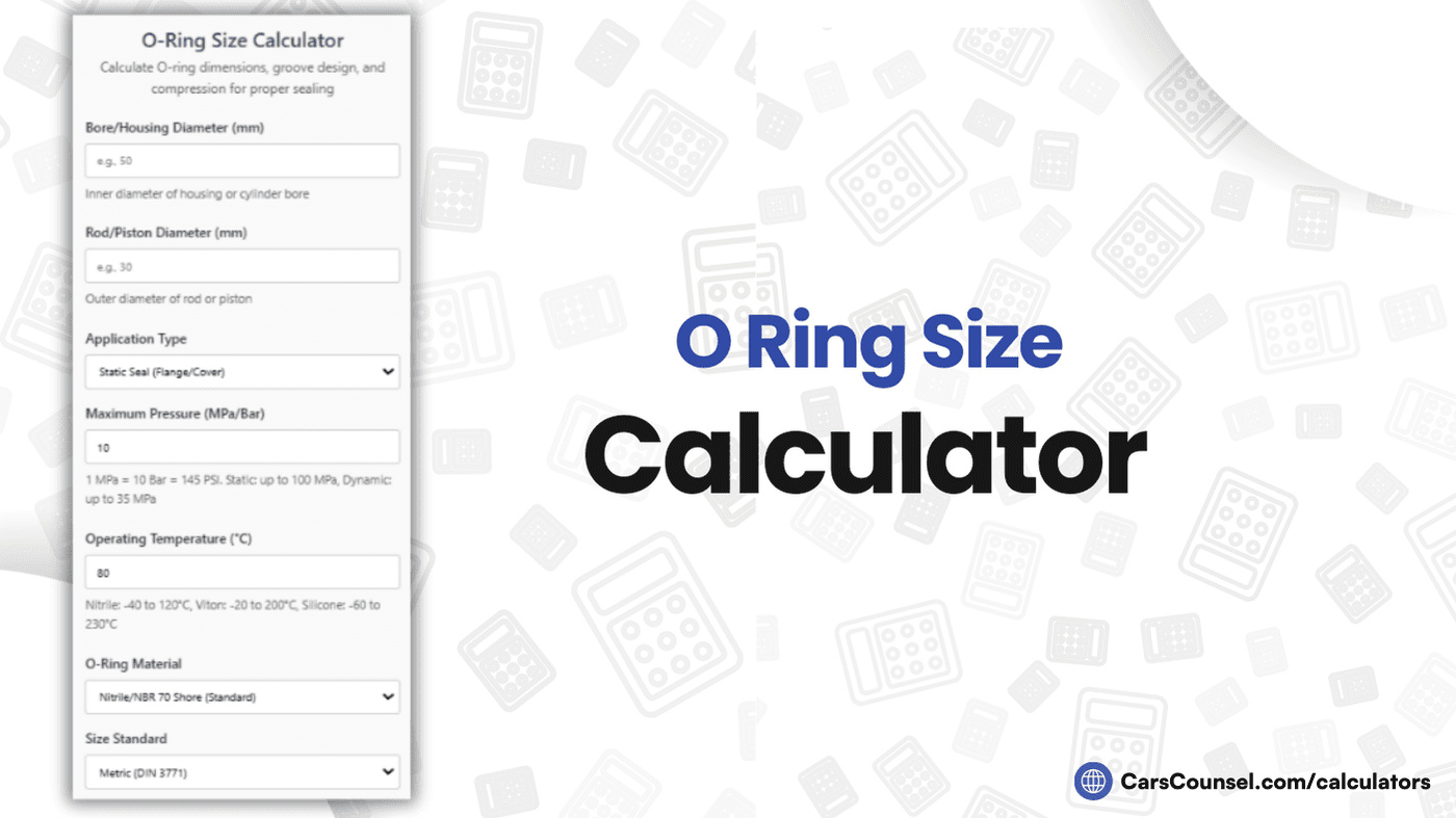 O Ring Size Calculator