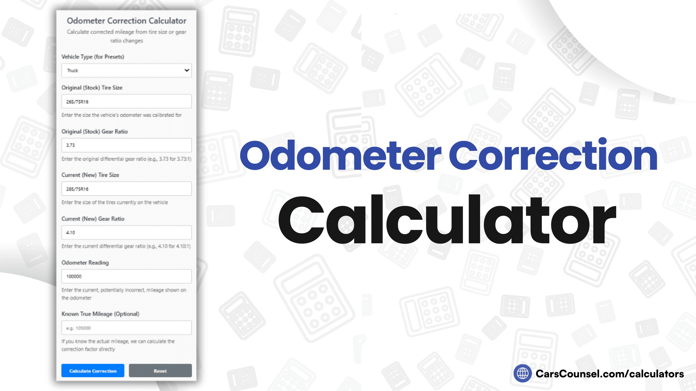 Odometer Correction Calculator
