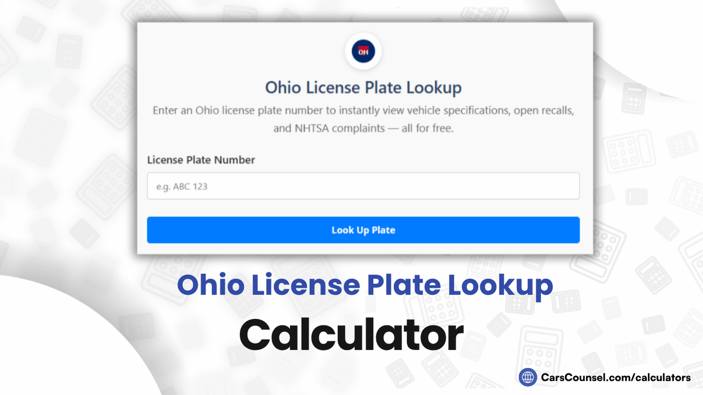 Ohio License Plate Lookup