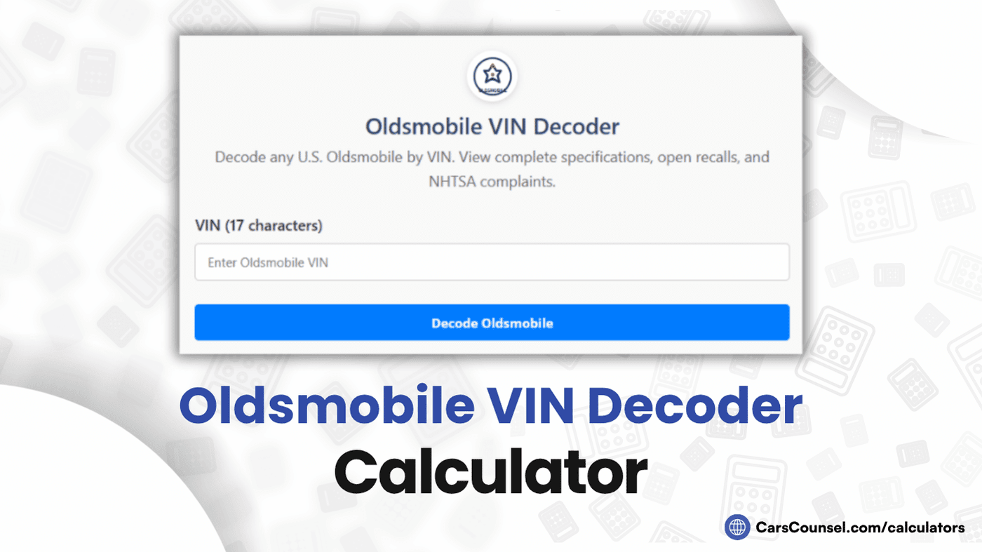 Oldsmobile VIN Decoder