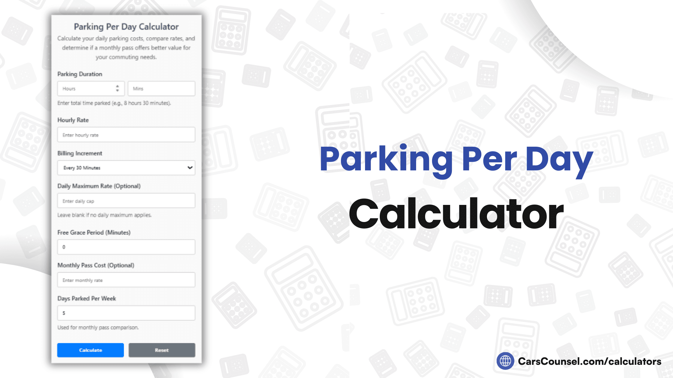 Parking Per Day Calculator