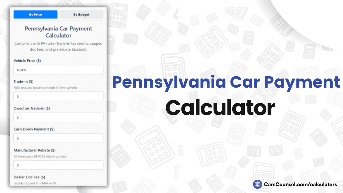 Pennsylvania Car Payment Calculator