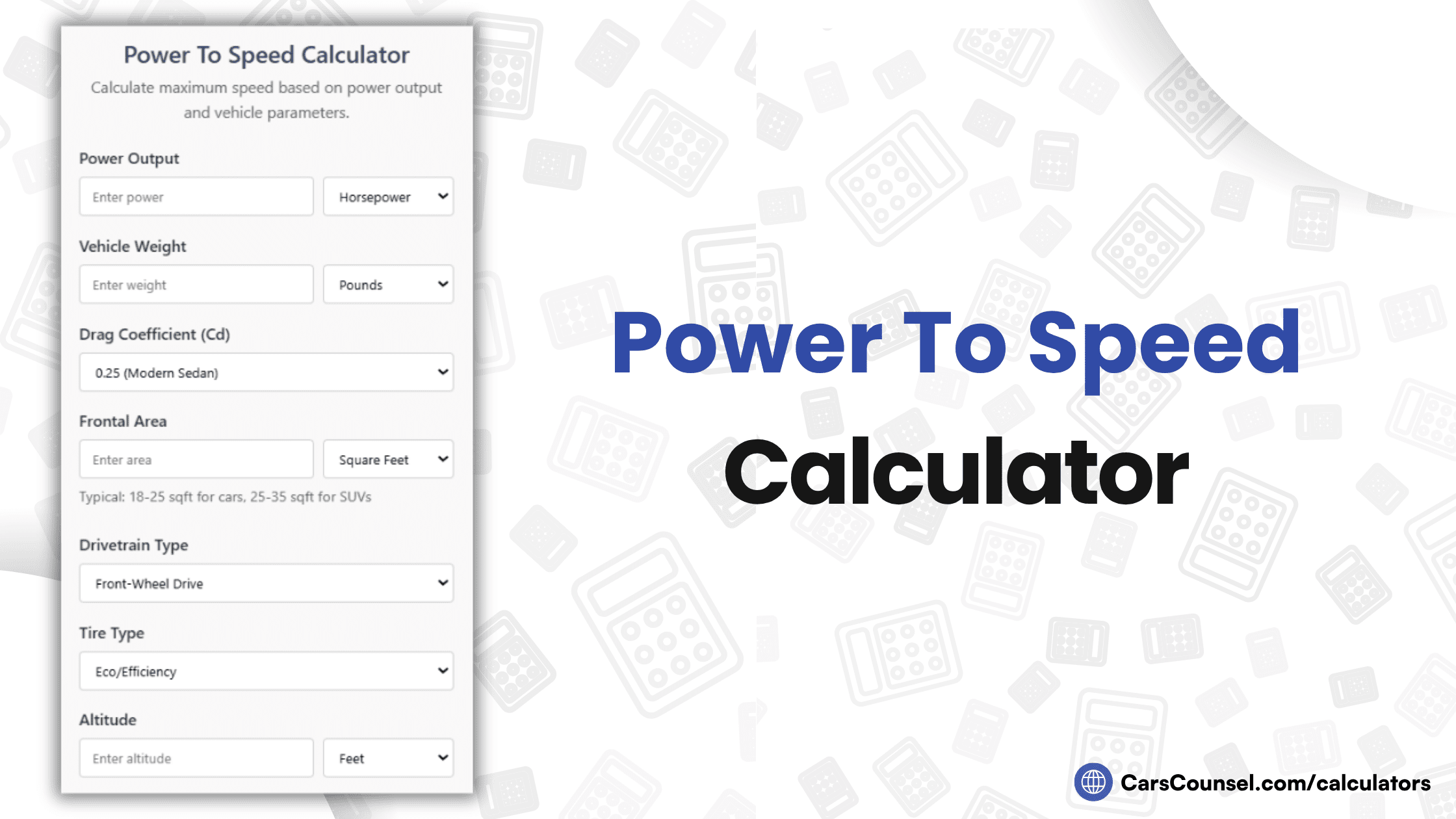 Power To Speed Calculator