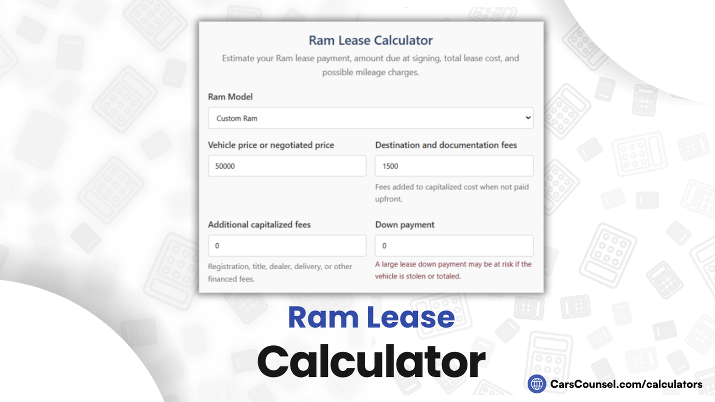 Ram Lease Calculator