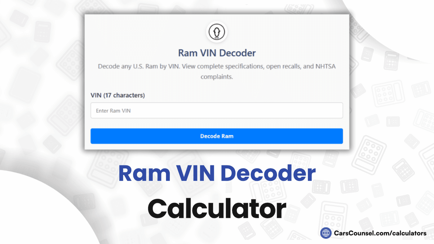 Ram VIN Decoder Calculator