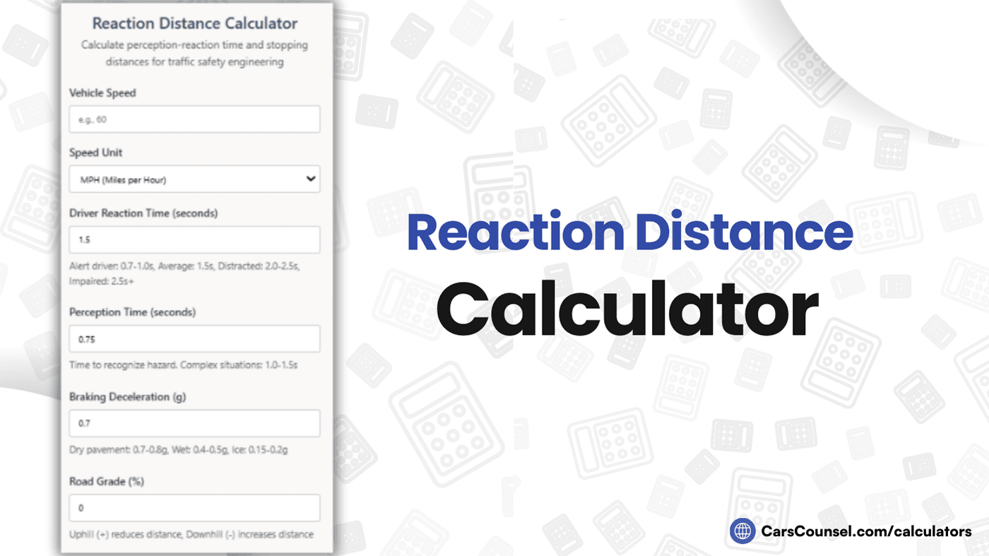 Reaction Distance Calculator