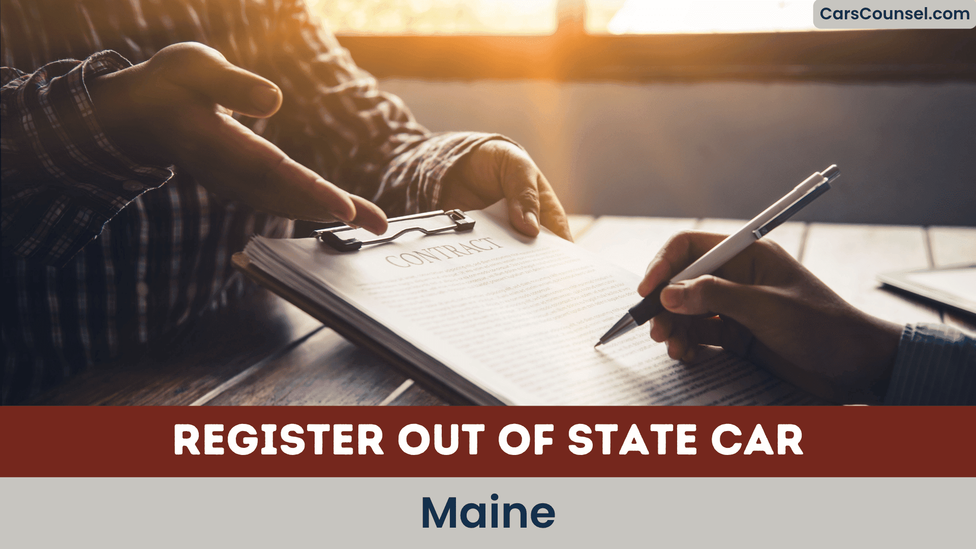 Register Out Of State Car Maine