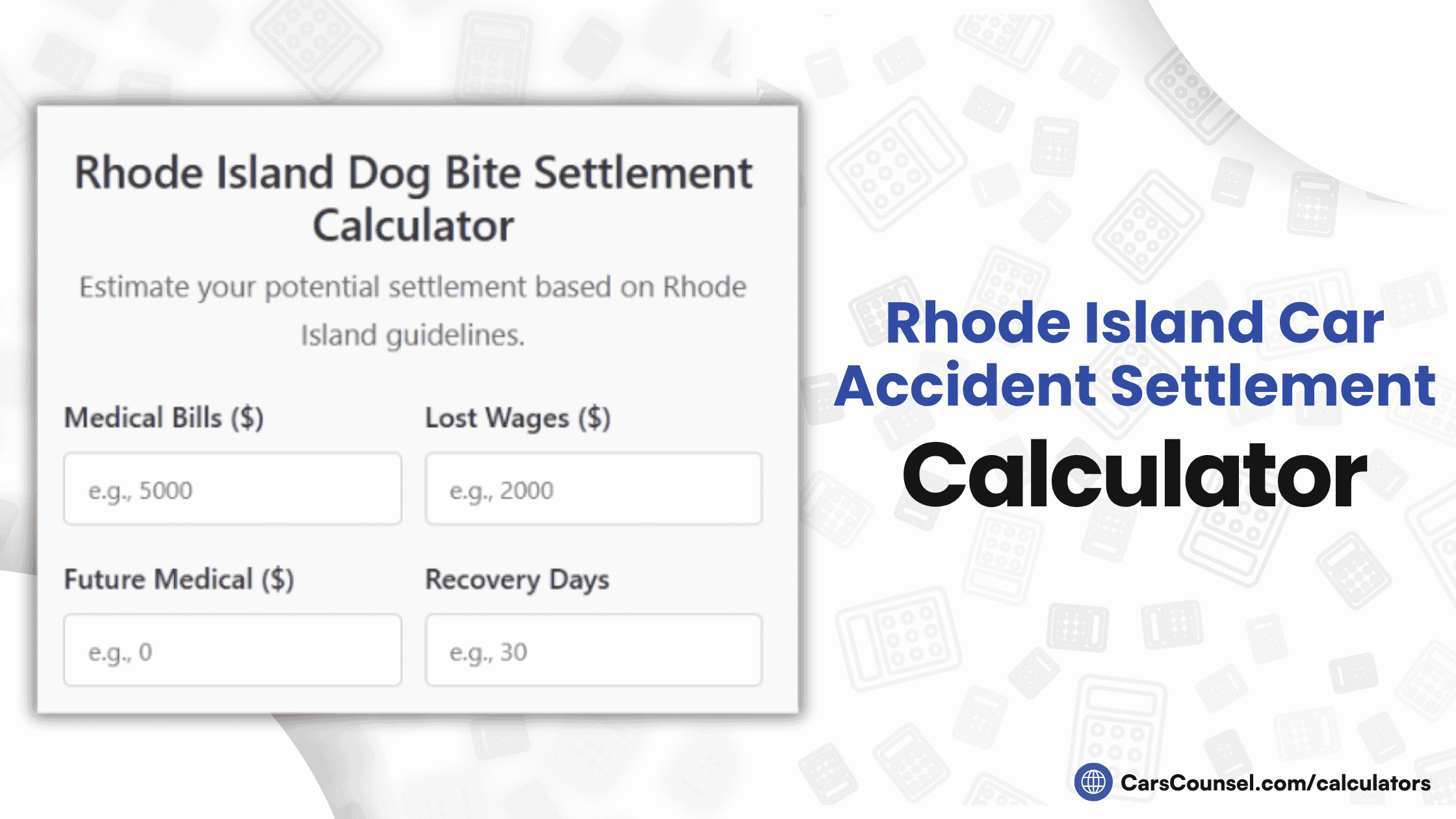 Rhode Island Car Accident Settlement Calculator