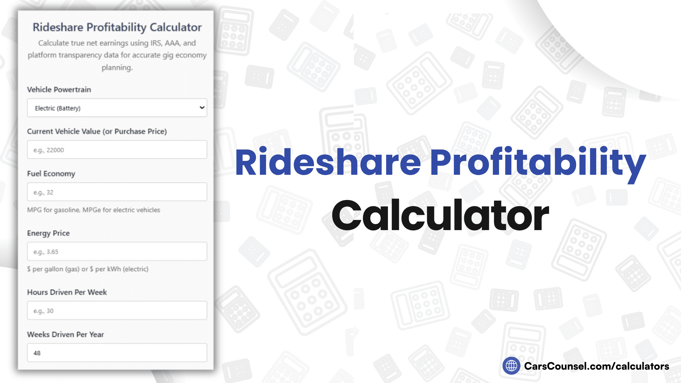 Rideshare Profitability Calculator