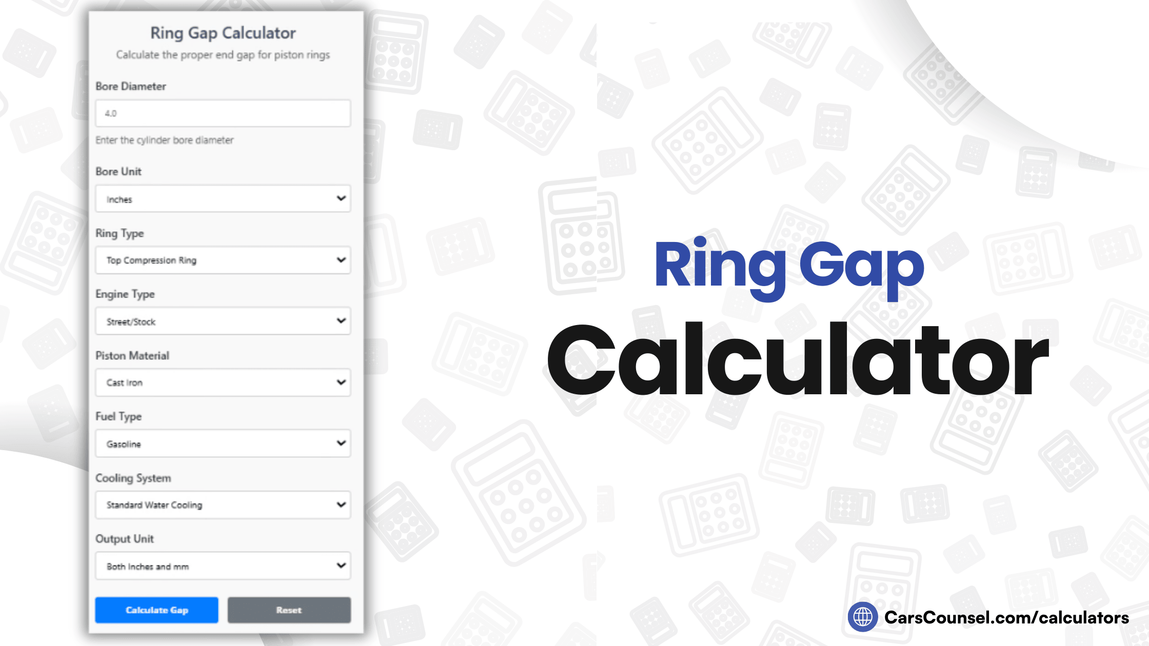 Ring Gap Calculator