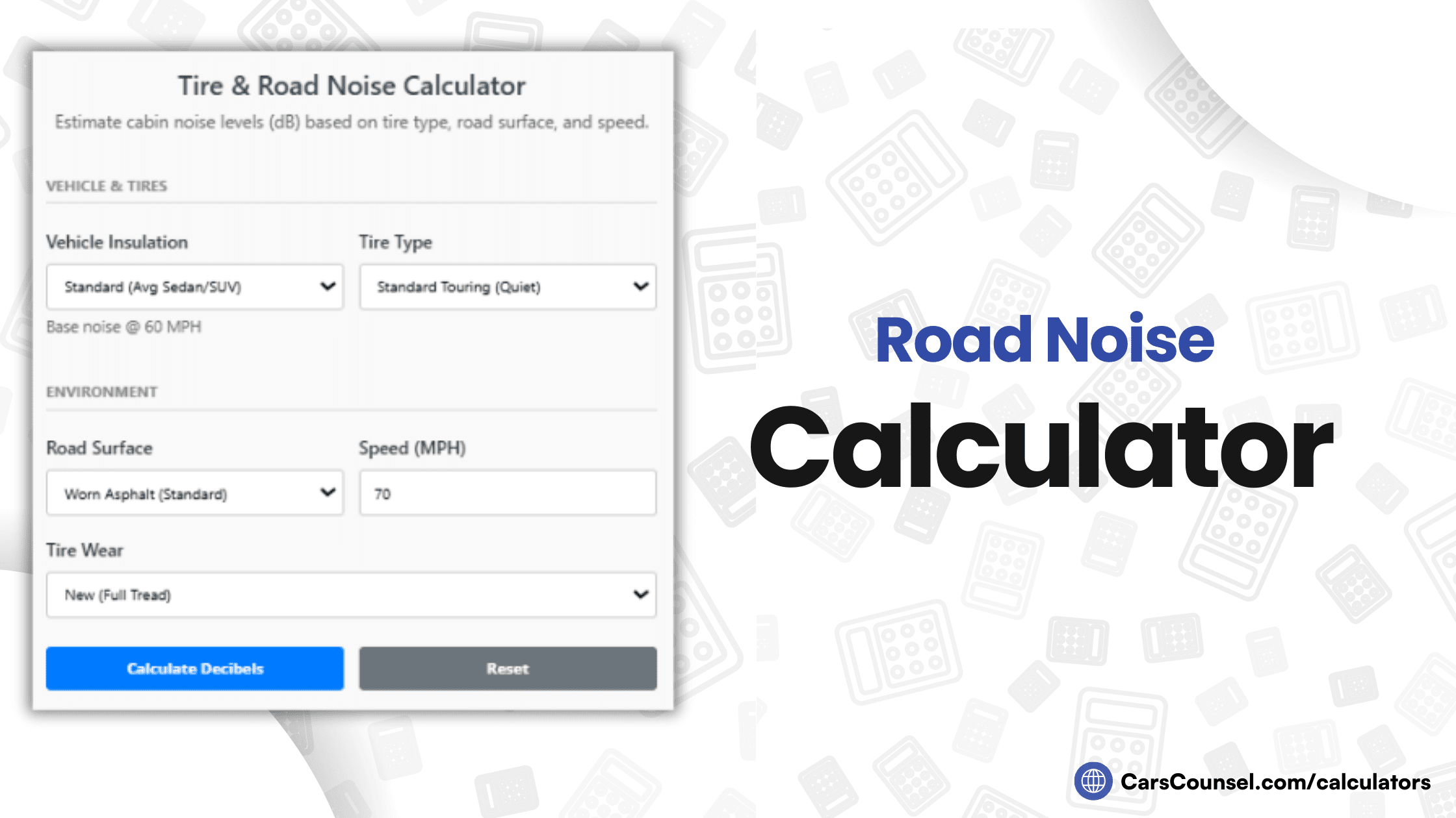 Road Noise Calculator