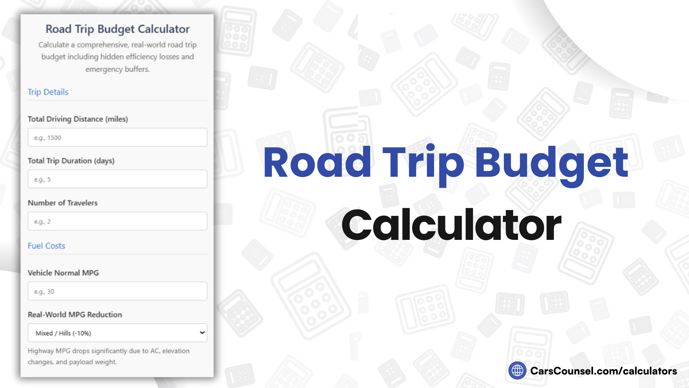 Road Trip Budget Calculator