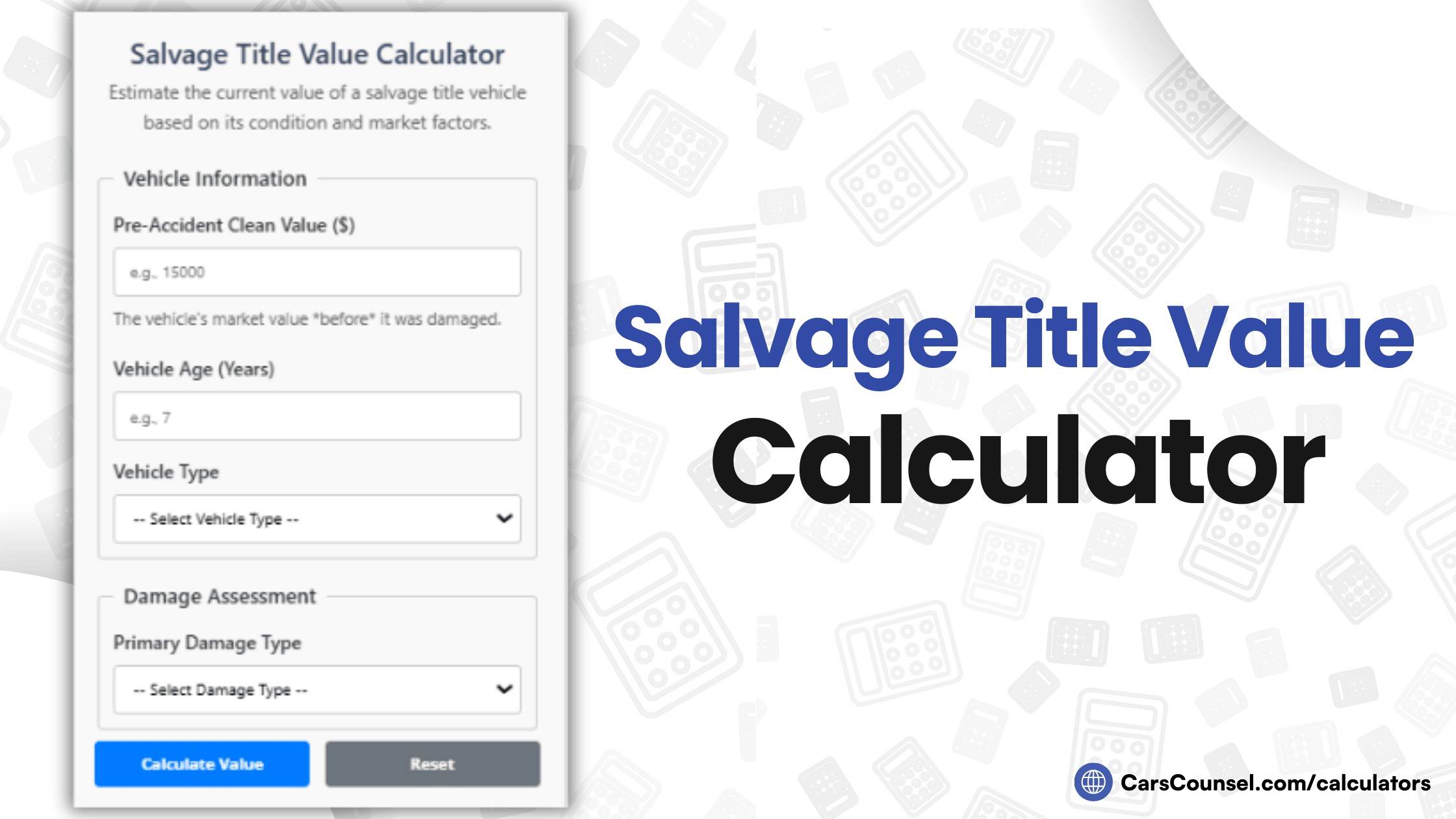 Salvage Title Value Calculator