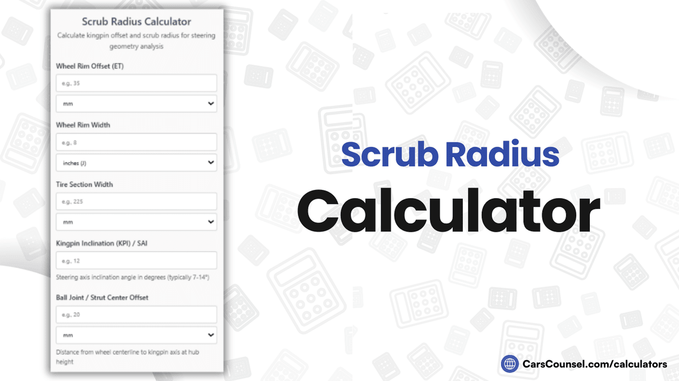 Scrub Radius Calculator