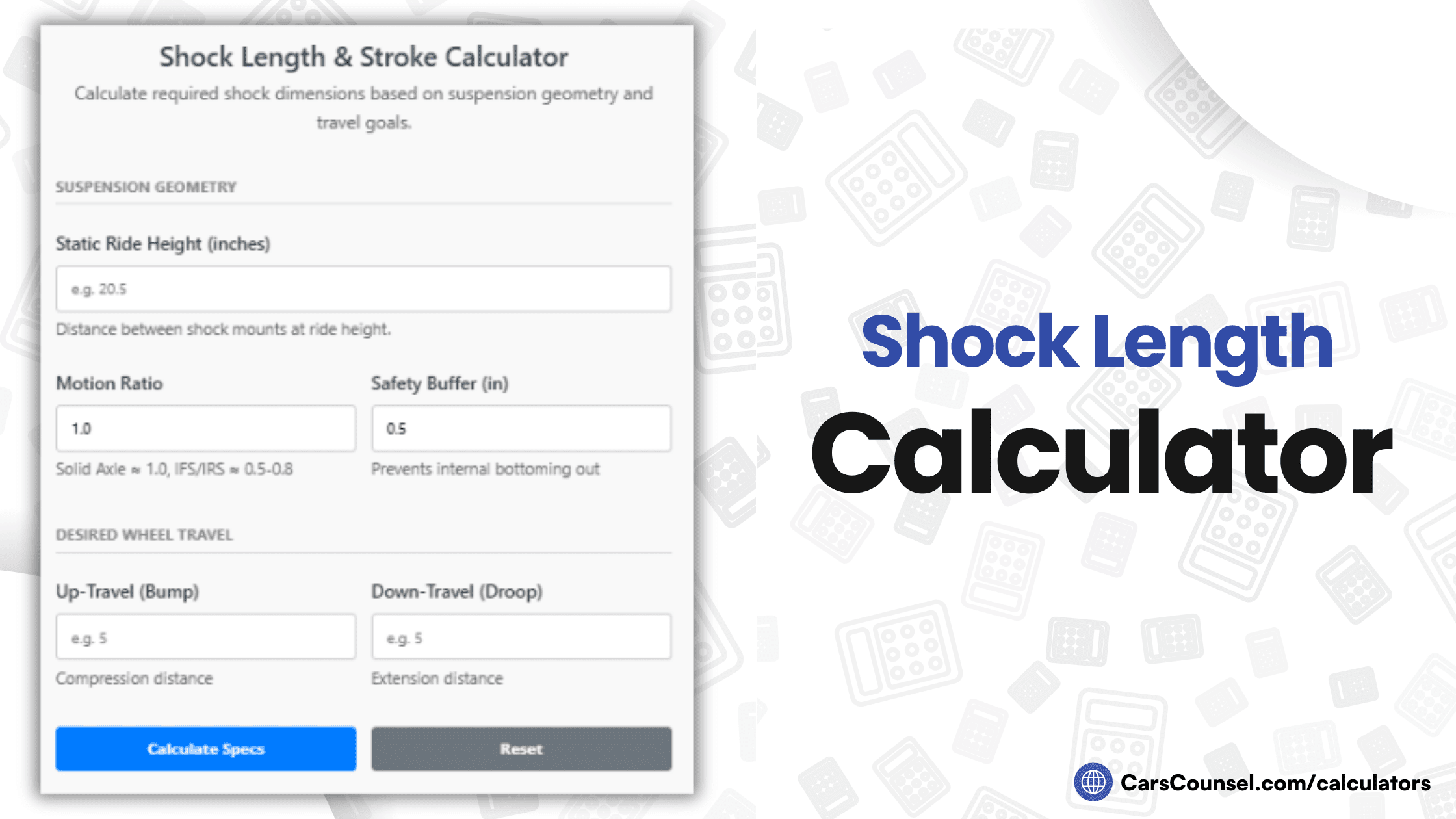 Shock Length Calculator